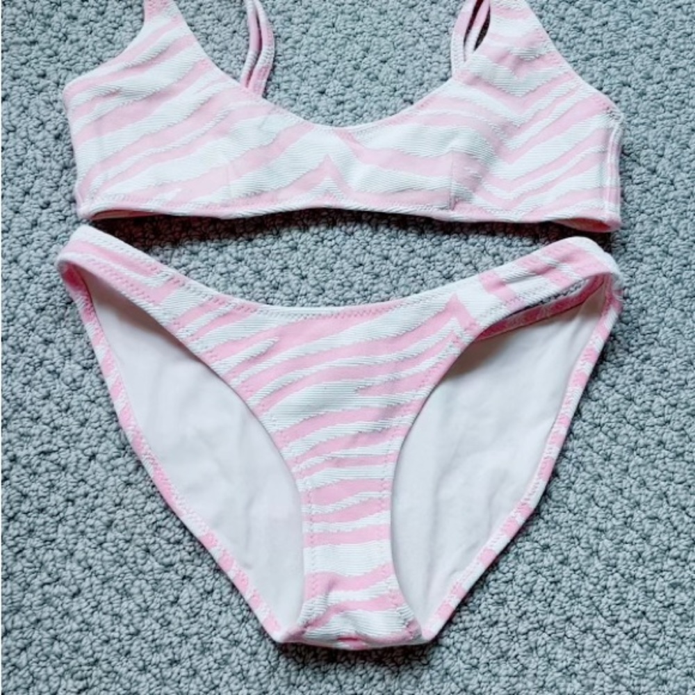 Triangl bikini pink zebra print